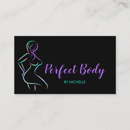 自筆証書体彫刻フィットネスウエストトレーナー 名刺 (正面)