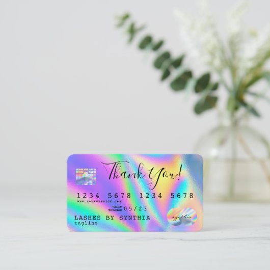 自筆証書感謝クレジッモダントカードスタイル 名刺 (スタンド正面)