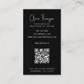 自筆証書美容師QRコード 名刺 (裏面)