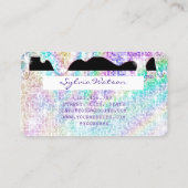 自筆証書金ゴールドグリッターディスコモダンクレジットカード 名刺 (裏面)