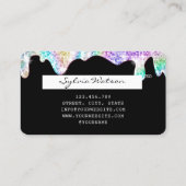 自筆証書金ゴールドグリッターディスコモダンクレジットカード 名刺 (裏面)