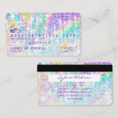 自筆証書金ゴールドグリッターディスコモダンクレジットカード 名刺 (正面/裏面)