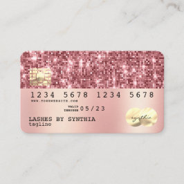 自筆証書金ゴールドグリッターモダンクレジットカード 名刺