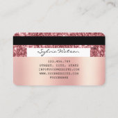 自筆証書金ゴールドグリッターモダンクレジットカード 名刺 (裏面)