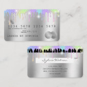 自筆証銀ユニコーン滴下クレジットカードラッシュ 名刺 (正面/裏面)