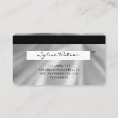 自筆銀箔クレジッモダントカードスタイル 名刺 (裏面)