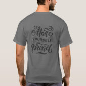 自給式の男性のスローガンTシャツ:成功衣服 Tシャツ (裏面)