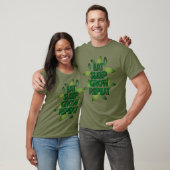 自給自足者のための「Eat Sleep Grow Repeat」Tシャツ Tシャツ (ユニセックス)