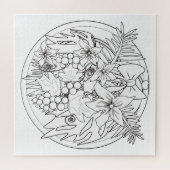 自絵を描写真は熱帯のパターンである ジグソーパズル (横)