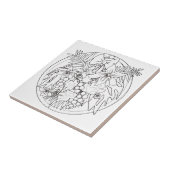 自絵を描写真は熱帯のパターンである タイル (側面)