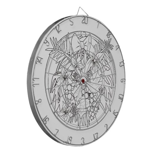 自絵を描写真は熱帯のパターンである ダーツボード (正面左)