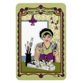 自絵を描分のCanvas_A_4x6冷蔵庫 マグネット