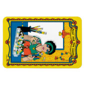 自絵を描分のCanvas_B_4x6冷蔵庫 マグネット (横)