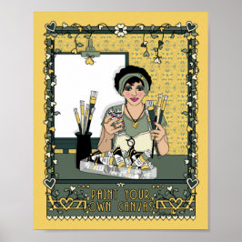 自絵を描分のCanvas_C_8x10ポスター ポスター