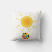 自絵を描己の太陽 クッション (正面)