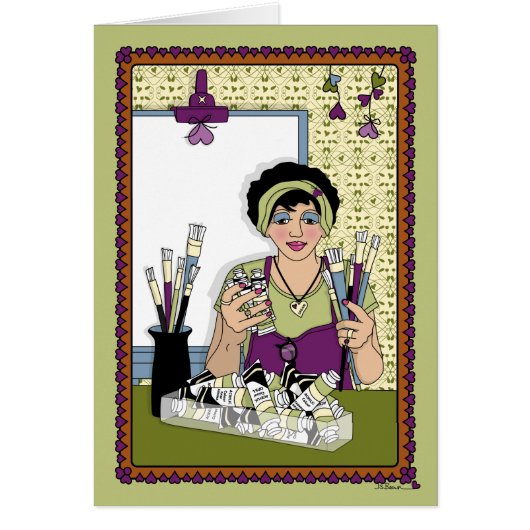 自絵を描身のCanvas_A_Greetingカード (正面)