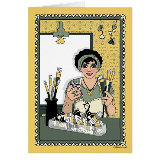 自絵を描身のCanvas_C_Greetingカード (正面)