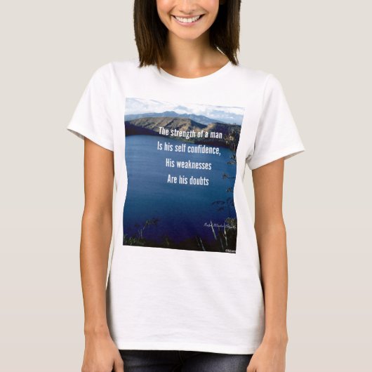 自自信やる気を起こさせる引用 Tシャツ (正面)