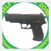 自衛の地帯暴力 スクエアシール (正面)