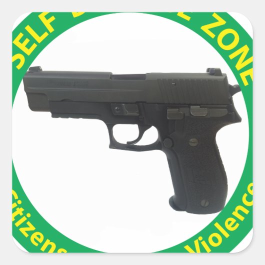 自衛の地帯暴力 スクエアシール (正面)