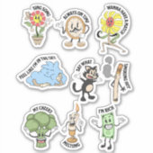 自表現分のかわいいだ！おもしろいキャラクター シール (正面)