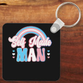 自製マンゲイトランスプライドフラッグ性別送船便 キーホルダー (裏面)