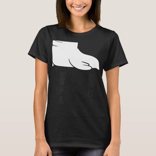 自警告動的にアザラシについて話す Tシャツ (正面)