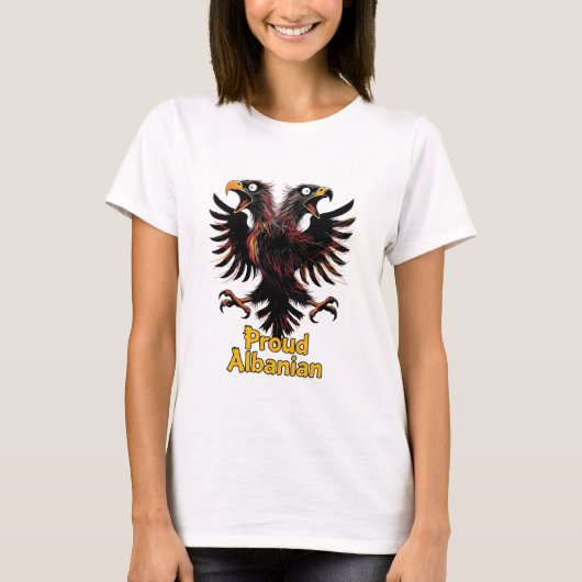 自豪なアルバニア人 Tシャツ (正面)