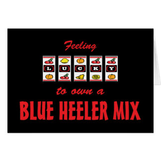 自身に幸運青いHeelerの組合せのおもしろい犬のデザイン