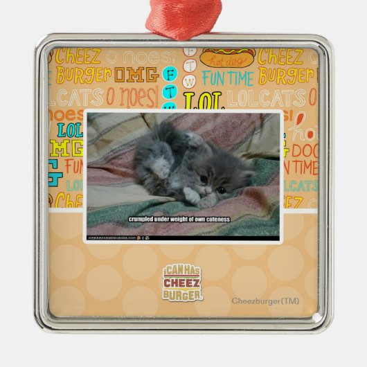 自身のcutenessの重量 メタルオーナメント (正面)