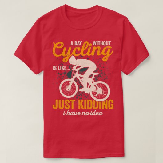 自転車おもしろいことわざ Tシャツ (デザイン正面)