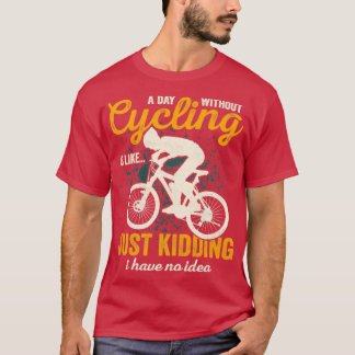 自転車おもしろいことわざ Tシャツ