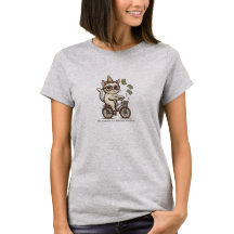 自転車おもしろいで投金する猫