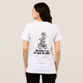 自転車おもしろいに乗ったミイラ – ガ予測できなーン トライブレンドTシャツ (裏面全面)