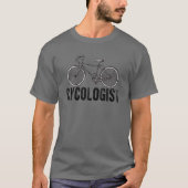 自転車おもしろいのサイコロジスト Tシャツ (正面)