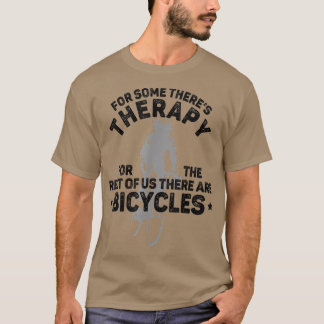 自転車おもしろいサイクリングセラピーヴィンテージ自転車 Tシャツ
