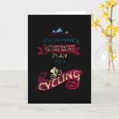 自転車おもしろいサイクリングユーモア退職プラン カード (黄色い花)