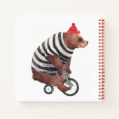 自転車おもしろいベア ノートブック (裏面)