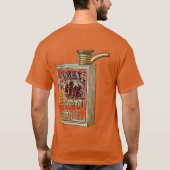 自転車おもしろいヴィンテージ精子油缶自転車 Tシャツ (裏面)