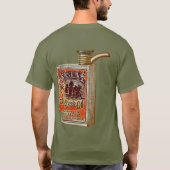 自転車おもしろいヴィンテージ精子油缶自転車 Tシャツ (裏面)