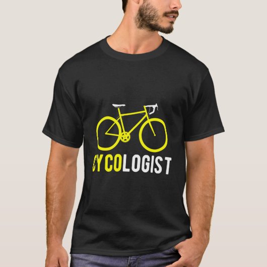 自転車おもしろい乗り長袖サイクリングサイクリストTee Tシャツ (正面)