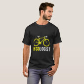 自転車おもしろい乗り長袖サイクリングサイクリストTee Tシャツ (正面フル)