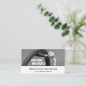 自転車おもしろい修理店用の欠陥バイクタイヤ 名刺 (スタンド正面)