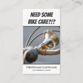 自転車おもしろい修理店用の錆びたバイクホーン 名刺 (正面)