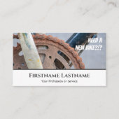 自転車おもしろい修理店用の錆びた自転車チェーン 名刺 (正面)