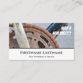 自転車おもしろい修理店用の錆びた自転車チェーン 名刺