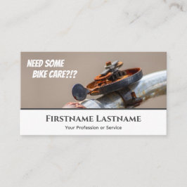 自転車おもしろい修理店用の錆びた自転車ベル 名刺