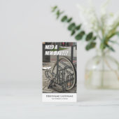 自転車おもしろい修理店用ディフェクト・バイク 名刺 (スタンド正面)