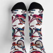 自転車おもしろい好き女性女子用自転車 ソックス (上部)