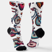 自転車おもしろい好き女性女子用自転車 ソックス (傾斜あり)